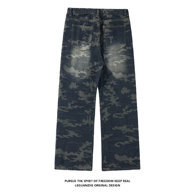 [BIGEMAN Series] ★Denim pants★ 2 colors Bottoms Unisex Men's Casual Simple Easy to match