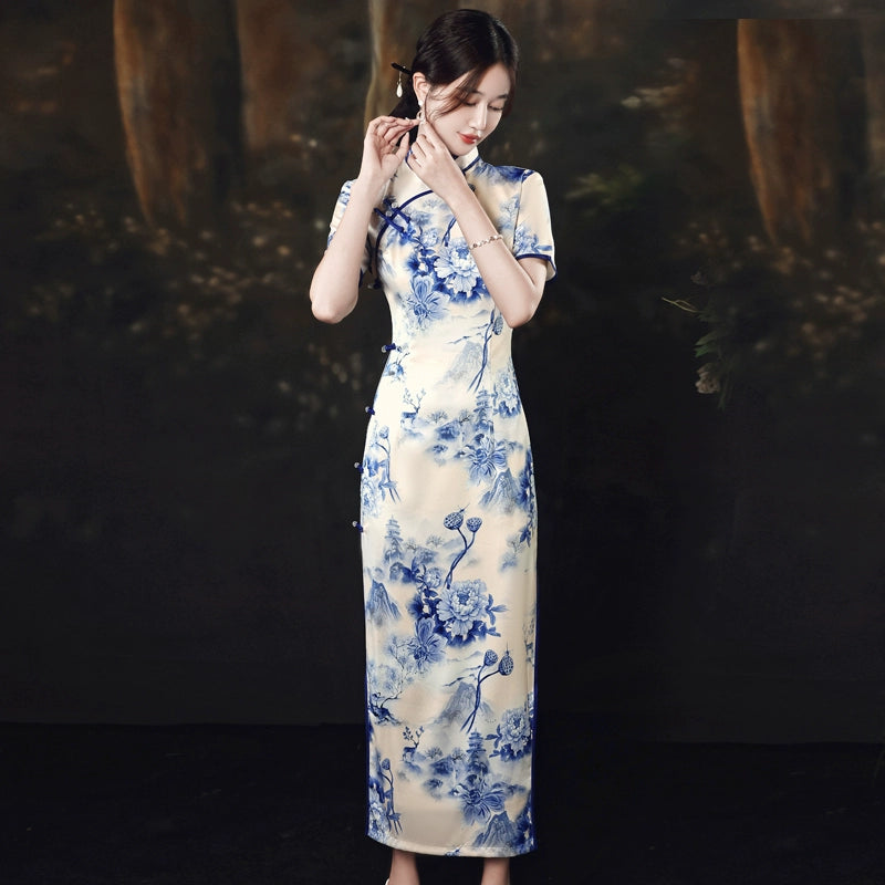 [HONGSHE Series] ★Chinese Dress★ Chinese-style dress, dyed series, improves your temperament, elegant