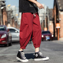 [HUICHUN Series] ★ Pants ★ 4 colors Bottoms Unisex Men's Large Size Plain 8/10th Length Cotton Linen