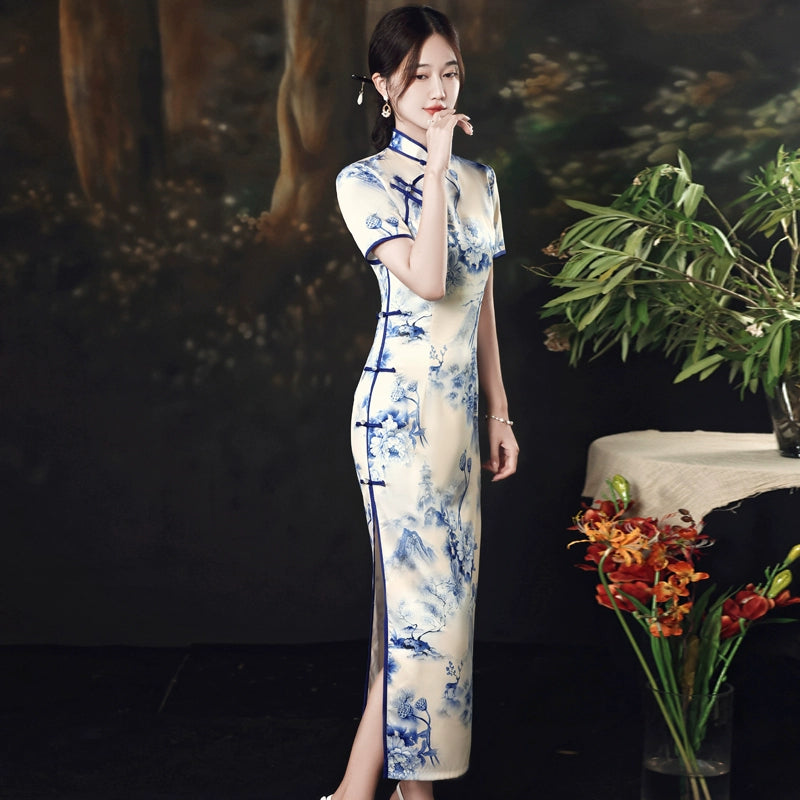 [HONGSHE Series] ★Chinese Dress★ Chinese-style dress, dyed series, improves your temperament, elegant