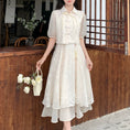 Load image into Gallery viewer, [DXJ Series] ★Chinese-style dress★ 2 colors, hanging dress + top, Chinese clothing, cute, large size
