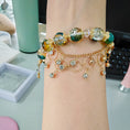 Load image into Gallery viewer, [GULIYA Series]★China Style Bracelet★ Bracelet Accessory Women's Bamboo Fringe Flower Improves Temperament Green
