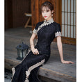 Load image into Gallery viewer, [HONGSHE Series] ★Chinese Dress★ Lace Chinese-style dress, switching, slimming, party
