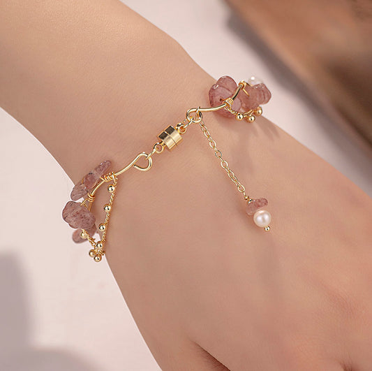 [GULIYA Series]★China Style Bracelet★ Bracelet Accessory Women's Bamboo Fringe Flower Improves Temperament Green