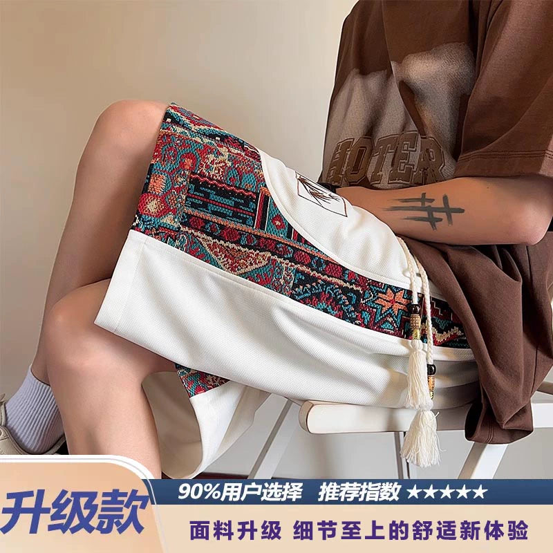 [KADISHOU Series] ★Chinese-style pants★ Shorts 4 colors Bottoms Short pants Unisex Men's Casual Easy to match