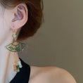 Load image into Gallery viewer, [Drejew Series] ★Chinese-style earrings★ Pair of earrings or earrings, fan, sense, fringe, unique
