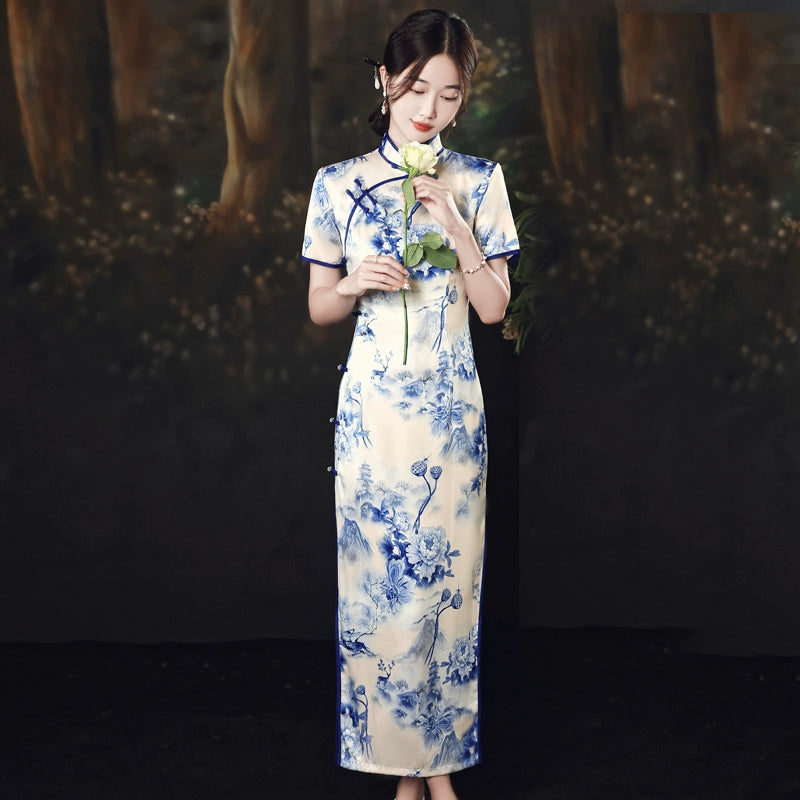 [HONGSHE Series] ★Chinese Dress★ Chinese-style dress, dyed series, improves your temperament, elegant