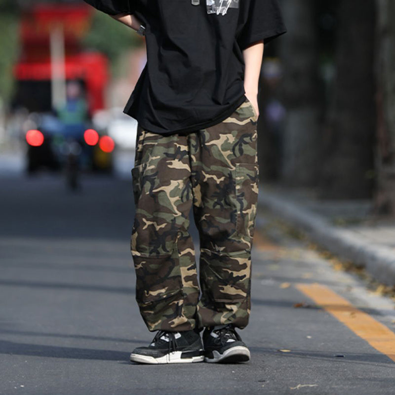 [NCLLW Series] ★Casual pants★ Bottoms, trousers, unisex, men's, camouflage pattern, easy to match