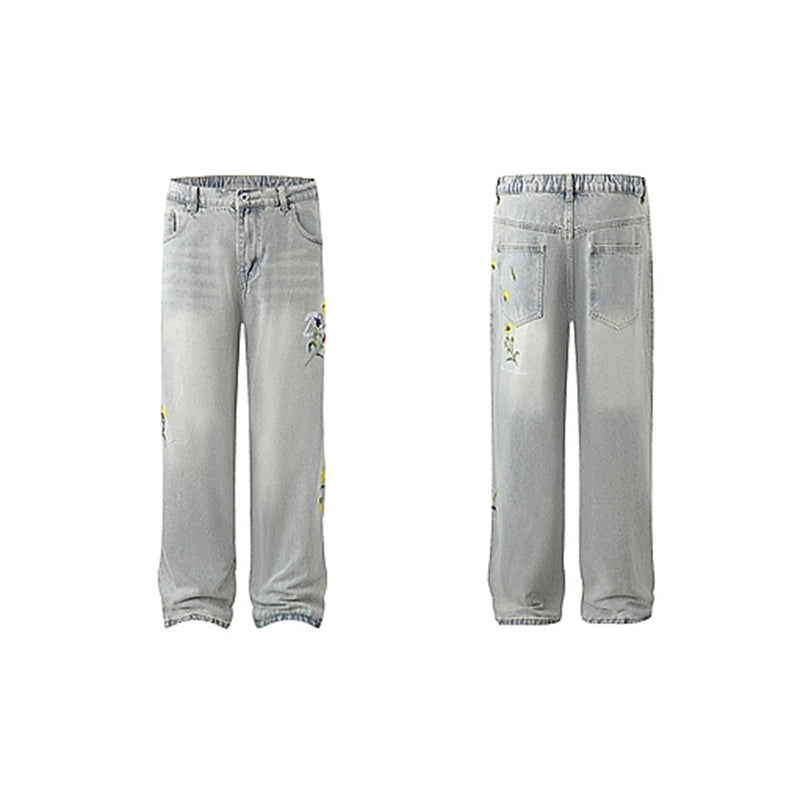 [HANMOYAN Series] ★Denim pants★ Pants Bottoms Butterfly Unique Women's Cute Easy to match