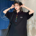 Gallery viewerに画像を読み込む, 【YIYIシリーズ】★POLOシャツ★ 2color Tシャツ トップス 半袖 大きいサイズ ゆったり ブラック ホワイト
