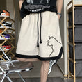 Load image into Gallery viewer, [BIGEMAN Series] Shorts 4 colors Bottoms Short pants Unisex Men's Cat Cat Fake layered
