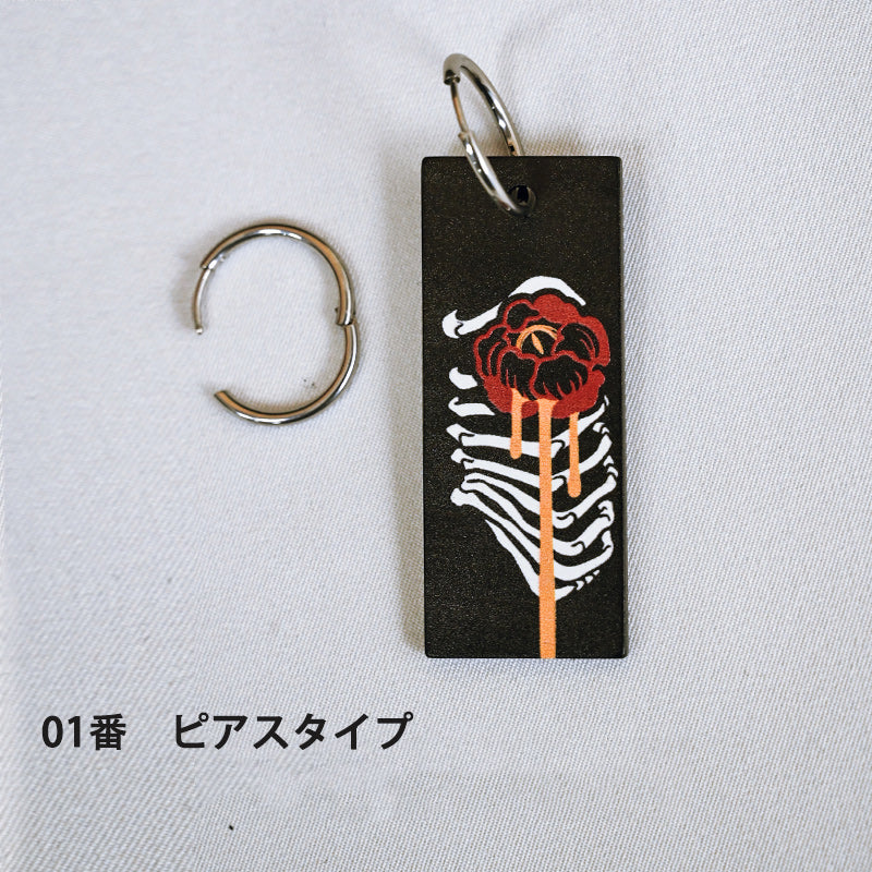 [Kokaisha---Flower Bone Series] ★Chinese-style earrings★ 2 types, 1 piece, one side, accessory, pierced earring or earring