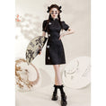 Load image into Gallery viewer, [HANYUNSHI Series]★Cheongsam dress★ Chinese style dress, short sleeves, short length, cute, butterfly
