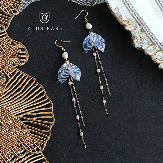 [YOUR EARS series] ★Earrings★ Pierced earrings or earrings Accessories Ladies Date Cute Fish tail