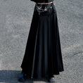 Load image into Gallery viewer, [Yunman slanted hairpin series] ★China style skirt★ Skirt with chain Bottoms Long skirt Chinese clothes Slimming black Black
