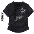 Gallery viewerに画像を読み込む, 【ANNXシリーズ】★チャイナ風Tシャツ★ 2color トップス レディース 中華服 気質アップ 刺繍 ブラック ホワイト
