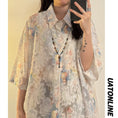 Load image into Gallery viewer, [UATONLINE Series] ★Shirt★ Tops, short sleeves, unisex, men's, openwork, floral pattern, summer clothing, loose fit
