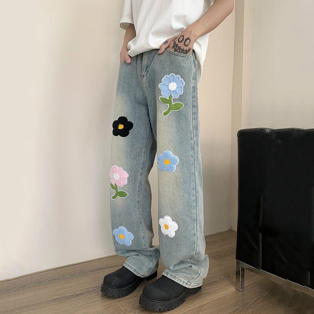 [HANMOYAN Series] ★Denim pants★ Pants Bottoms Butterfly Unique Women's Cute Easy to match