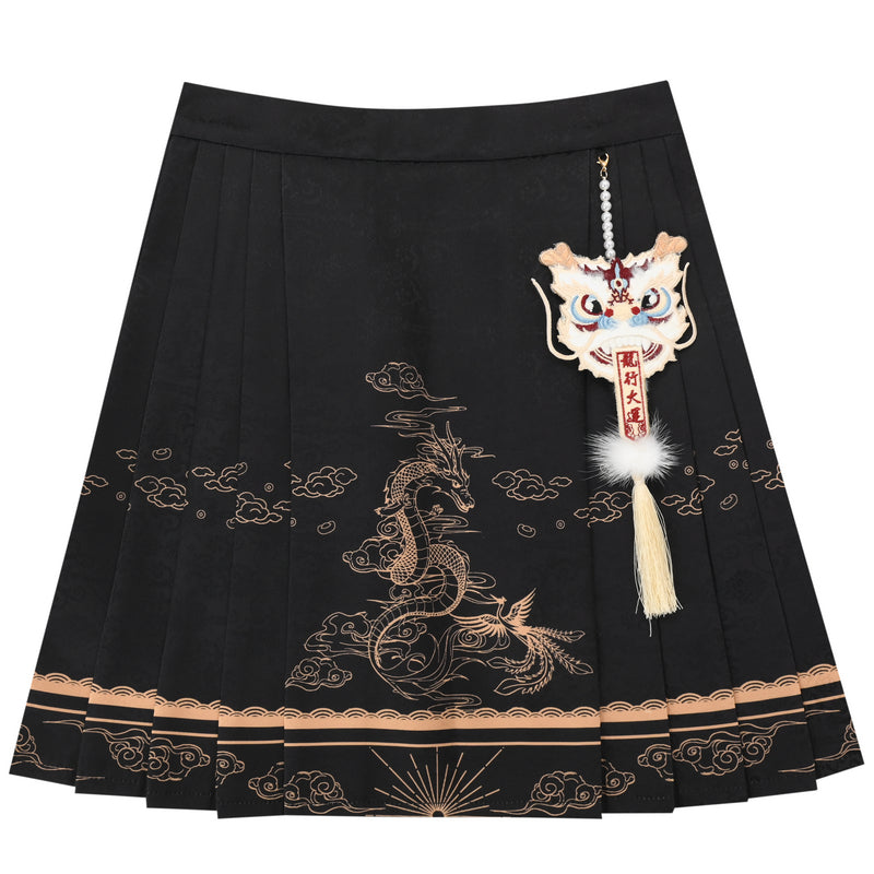 [Mori Onna Buraku Series] ★China style skirt★ 2 types available Long length or short length Bottoms Original