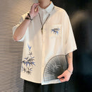 [Gao Jie Series] ★Chinese-style tops★ 2 colors Shirts Short sleeves Unisex Men's Large sizes Unique Casual