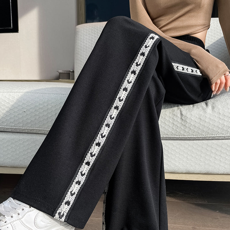 [KADISHOU Series] ★Chinese-style pants★ 2 colors Embroidered bamboo Casual pants Bottoms Unisex Men's Large size Black White