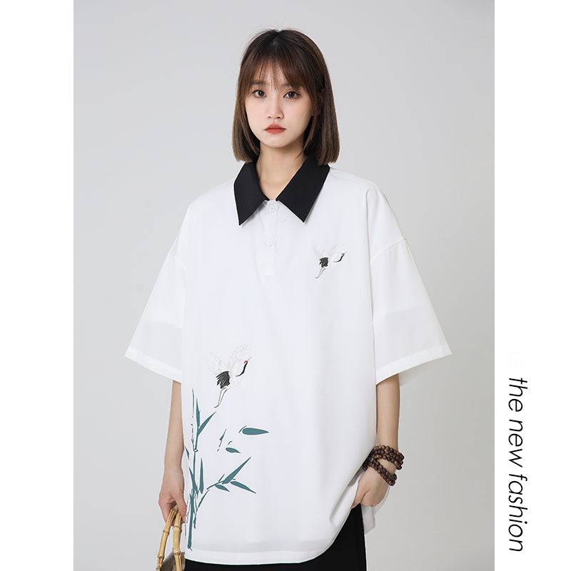 [Gao Jie Series] ★Chinese-style tops★ 2 colors Shirts Short sleeves Unisex Men's Large sizes Unique Casual