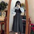 Load image into Gallery viewer, [YAMENGNI Series]★China style dress★ Women's long sleeve fake layered retro large size
