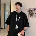 Load image into Gallery viewer, [BIGEMAN Series] ★China style tops★ 2color shirt, bamboo pattern, bamboo, short sleeves, unisex, men's, large size, black white
