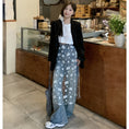 Load image into Gallery viewer, [Flower Series] ★Shorts★ Shorts Pants Denim 2color Easy to match Summer SML Blue Black
