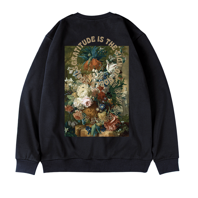 [MOYAN Series] ★Tops★ 2color Sweatshirt Unisex Men's Large Size Cotton Oil Painting Style