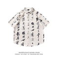 Load image into Gallery viewer, Very popular item [BEAT BOY series]★China style shirt★ Letter pattern Kanji short sleeve shirt Floral pattern shirt Print tops Unisex Men's ML XL 2XL
