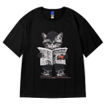 Load image into Gallery viewer, [MOYAN Series] ★Tops★ 2color T-shirt, short sleeve, unisex, men's, large size, cat, cat, cat, cute
