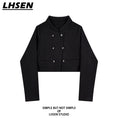 Load image into Gallery viewer, [LHSEN Series] ★Outer★ Stand neck Easy to match with design Black Black Improves temperament
