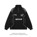 [Satoru Series]★Tops★ 2color Sweatshirt Unisex Men's Large Size Casual Black White