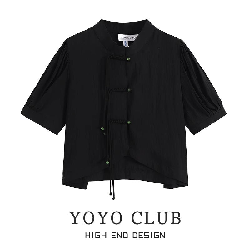 【YOYO CLUBBシリーズ】★チャイナ風セットアップ 単品注文★ 2color トップスorスカート 気質アップ 中華服