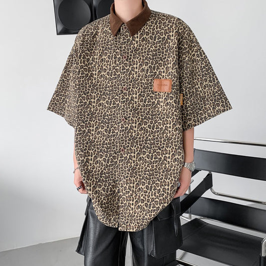 Very popular item [BEAT BOY series]★China style shirt★ Letter pattern Kanji short sleeve shirt Floral pattern shirt Print tops Unisex Men's ML XL 2XL