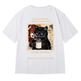 Gallery viewerに画像を読み込む, 【MOYANシリーズ】★Tシャツ★ 3color トップス ネコ ねこ 猫 男女兼用 メンズ 大きいサイズ 黒 白 コーヒー色
