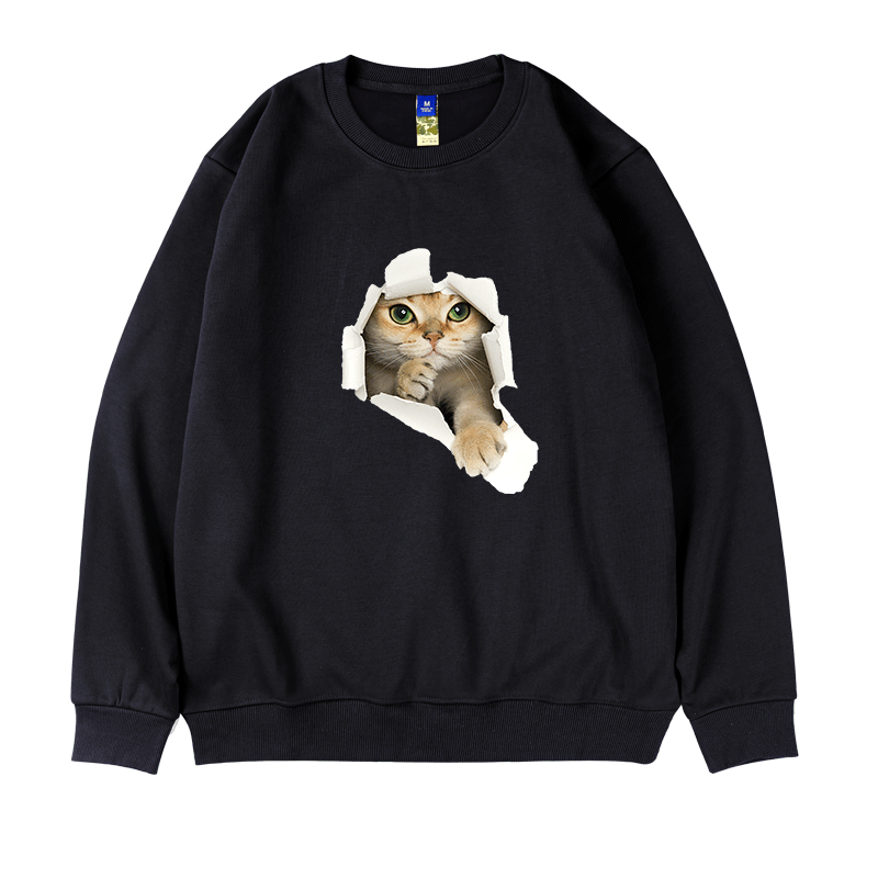 [MOYAN Series] ★Tops★ 6color Sweatshirt Unisex Men's Large Size Cat Cat Cat Cute