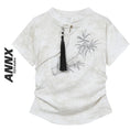 Gallery viewerに画像を読み込む, 【ANNXシリーズ】★チャイナ風Tシャツ★ 2color トップス レディース 中華服 気質アップ 刺繍 ブラック ホワイト
