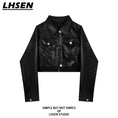 Load image into Gallery viewer, [LHSEN series]★Outer★ 2color jacket PU black coffee color black coffee color
