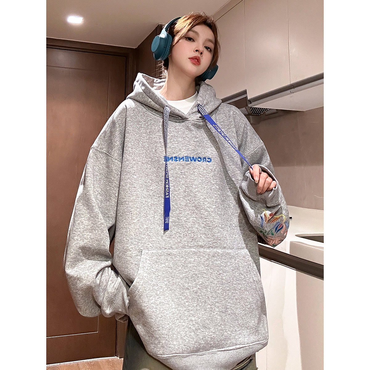 [wrzb series]★China style hoodie★ 4color tops unisex men's large size embroidery