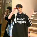 [BIGEMAN Series] ★China style tops★ 2color shirt, bamboo pattern, bamboo, short sleeves, unisex, men's, large size, black white