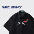 Gallery viewerに画像を読み込む, 【TRAVEL ISSUANCEシリーズ】★シャツ★ 2color トップス 刺繍 半袖シャツ 男女兼用 メンズ コーデュロイ
