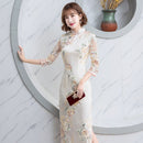 [HONGSHE Series] ★Chinese Dress★ Lace Chinese-style dress, switching, slimming, party