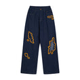 Load image into Gallery viewer, [WIZARD Series] ★Denim pants★ 2 colors Pants Bottoms Jeans Unisex Ladies Men Flame Stylish
