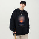 [MOYAN Series] ★Tops★ 5color Sweatshirt Unisex Men's Large Size Cotton Floral Pattern