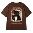 Gallery viewerに画像を読み込む, 【MOYANシリーズ】★Tシャツ★ 3color トップス ネコ ねこ 猫 男女兼用 メンズ 大きいサイズ 黒 白 コーヒー色
