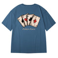 Load image into Gallery viewer, [MOYAN Series]★T-shirt★ 8color Tops Playing Cards Unisex Men's Large Size Cotton Black White Green Red Gray
