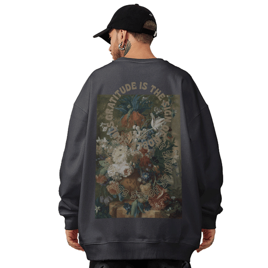 [MOYAN Series] ★Tops★ 2color Sweatshirt Unisex Men's Large Size Cotton Oil Painting Style