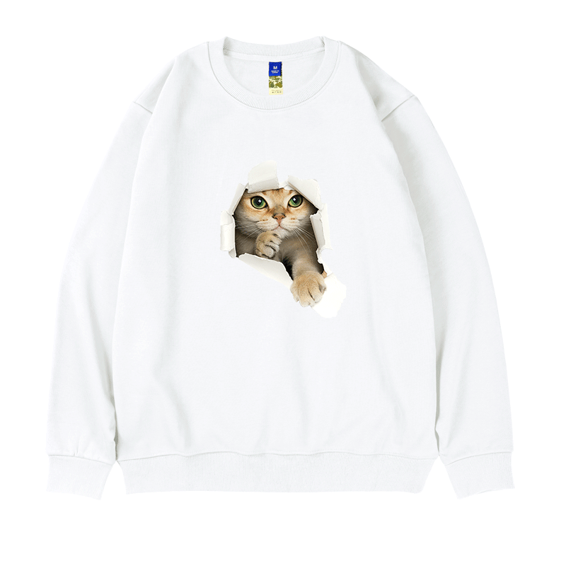 [MOYAN Series] ★Tops★ 6color Sweatshirt Unisex Men's Large Size Cat Cat Cat Cute